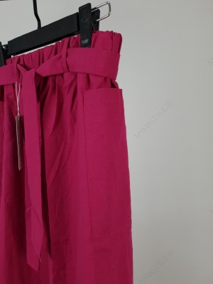 دامن لینن سرخابی زنانه