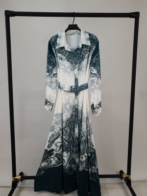 پیراهن مانتویی نوروزی با کمربند