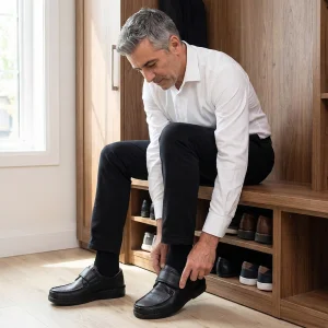 کفش طبی مردانه نادر مدل نامی چسبی