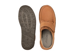 کفش مردانه نادر مدل نامی چسبی طرح کلارک رنگ نبوک موشی