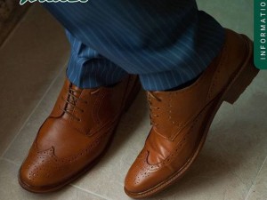 کفش هشترک مجلسی مردانه نادر مدل سفیر بندی رنگ عسلی
