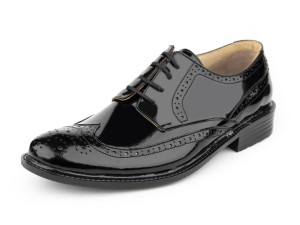 کفش هشترک مجلسی مردانه نادر مدل سفیر بندی ورنی رنگ مشکی