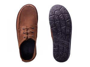 کفش طبی مردانه نادر مدل  نامی بندی نبوک کد 133 رنگ شتری