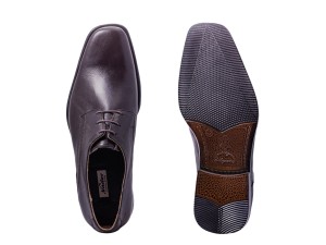 کفش مجلسی مردانه نادر مدل کلاسیک بندی کد 362 رنگ قهوه ای