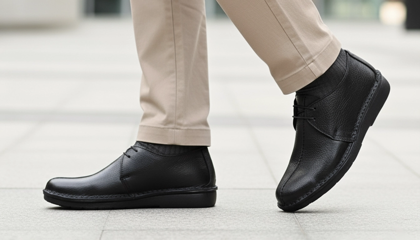 راهنمای استایل اسمارت کژوال با کفش طبی روزمره نادر و شلوار کتان