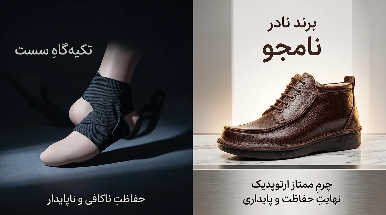 ویژگی های کفش مخصوص قوزک پا دارای پاشنه مستحکم و کفی حمایت کننده