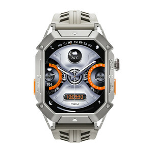 ساعت هوشمند شیائومی مدل Haylou IRON N1 با بدنه فلزی و بند سیلیکونی