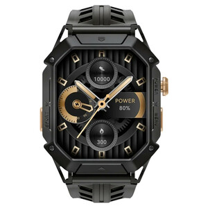 ساعت هوشمند شیائومی مدل Haylou IRON N1 با بدنه فلزی و بند سیلیکونی