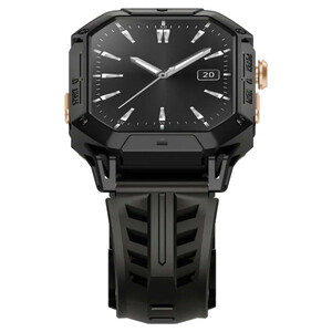 ساعت هوشمند شیائومی مدل Haylou IRON N1 با بدنه فلزی و بند سیلیکونی