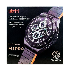 ساعت هوشمند گلوریمی مدل M4 Pro با نمایشگر AMOLED دایره‌ای و مقاومت در برابر آب IP68