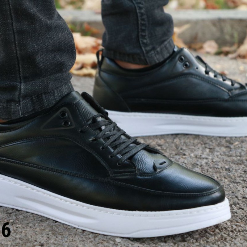 فروش ویژه کفش ونس اسپرت مردانه مدل بولتون شیک و به روز رنگ مشکی زیره سفید کد 3486