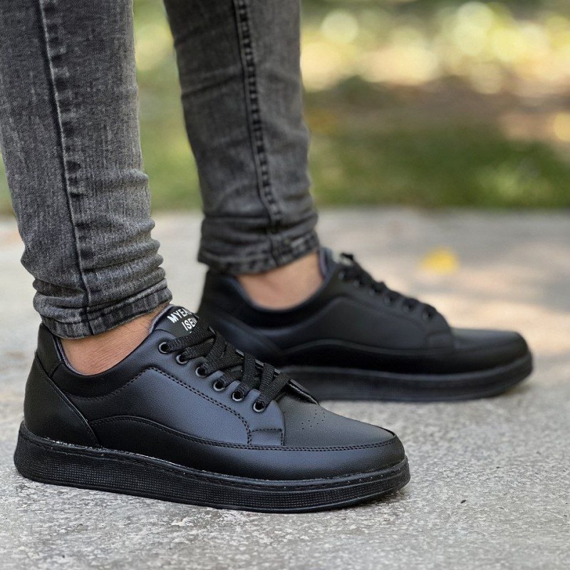 حراج فوق العاده کفش اسپرت مردانه  مدل ونس باکیفیت و پرفروش  رنگ مشکی تمام  باارسال رایگان کد 3406