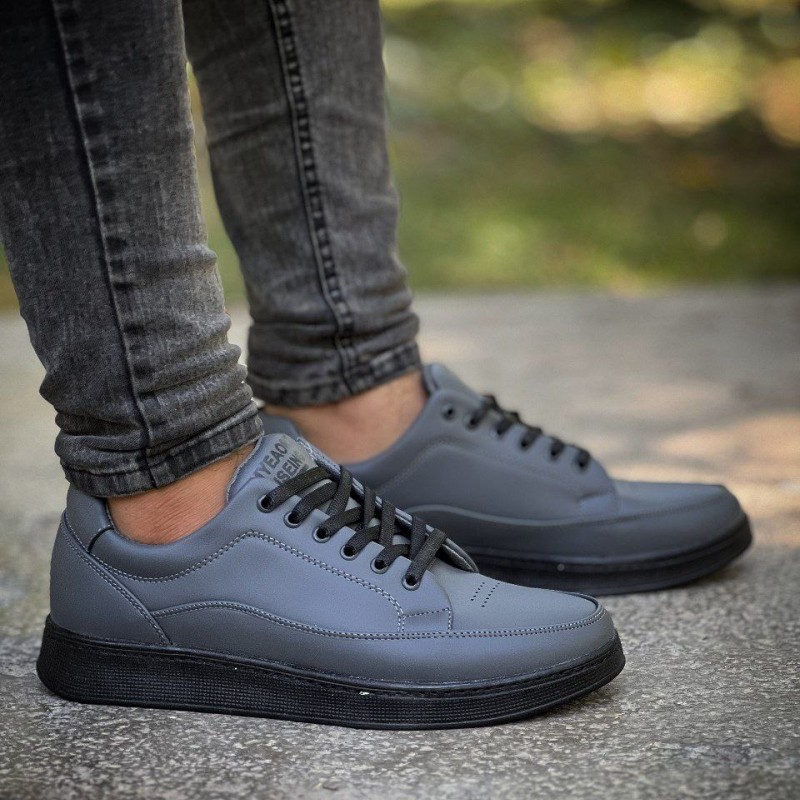 حراج فوق العاده کفش اسپرت مردانه پسرانه  مدل ونس  مناسب برای خاص  پسند ها رنگ طوسی باارسال رایگان