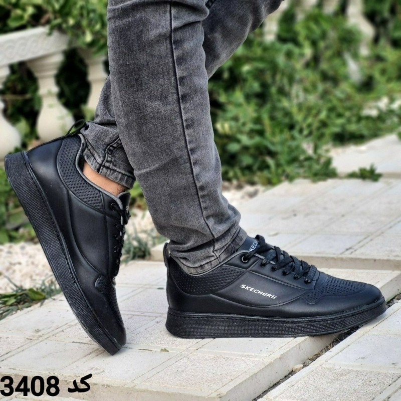 حراج ویژه کفش اسپرت مردانه پسرانه مدل اسکیچرز زیبا   و بادوام رنگ مشکی کد 3408