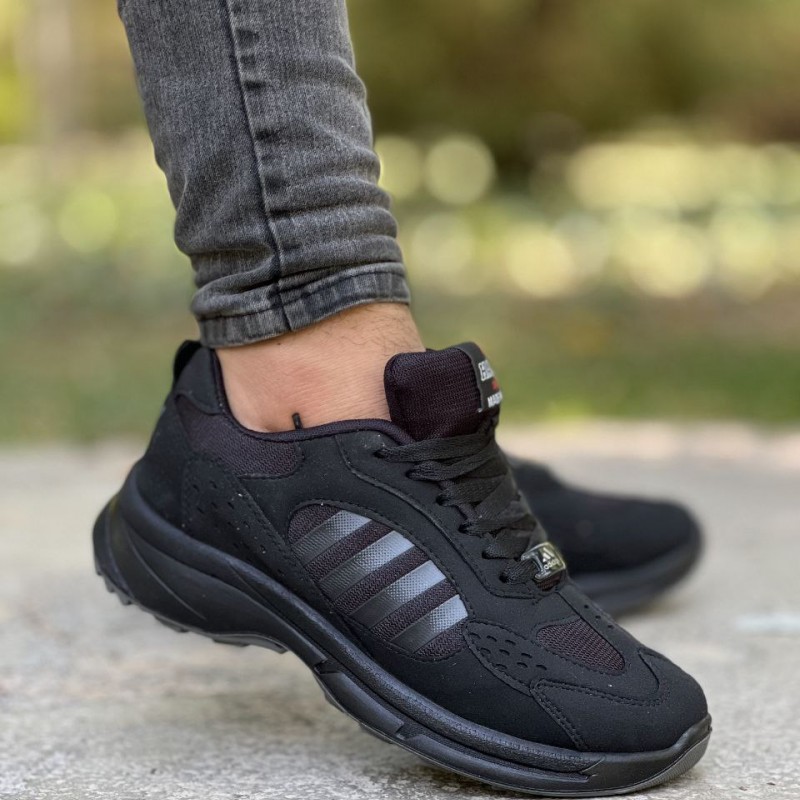 فروش ویژه کفش اسپرت مردانه پسرانه مدل ادیداس  قابل شستشو با ماشین لباسشویی رنگ مشکی