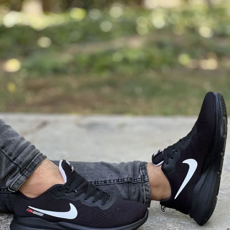 فروش فوق العاده  کفش اسپرت مردانه پسرانه مدل نایک  مخصوص افراد خاص پسند رنگ مشکی سفید