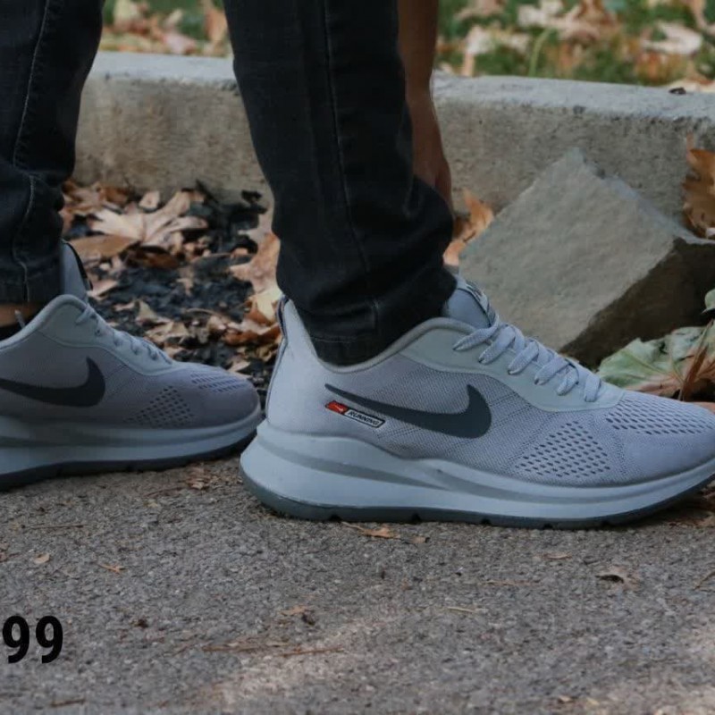 فروش فوق العاده  کفش اسپرت مردانه پسرانه مدل نایک   بادوام و باکیفیت رنگ طوسی کد 3599