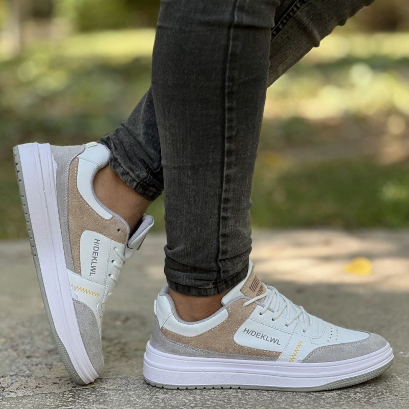 فروش ویژه کفش اسپرت ست زنانه و مردانه مدل فندی خاص و راحت  رنگ سفید طوسی قهوه ای