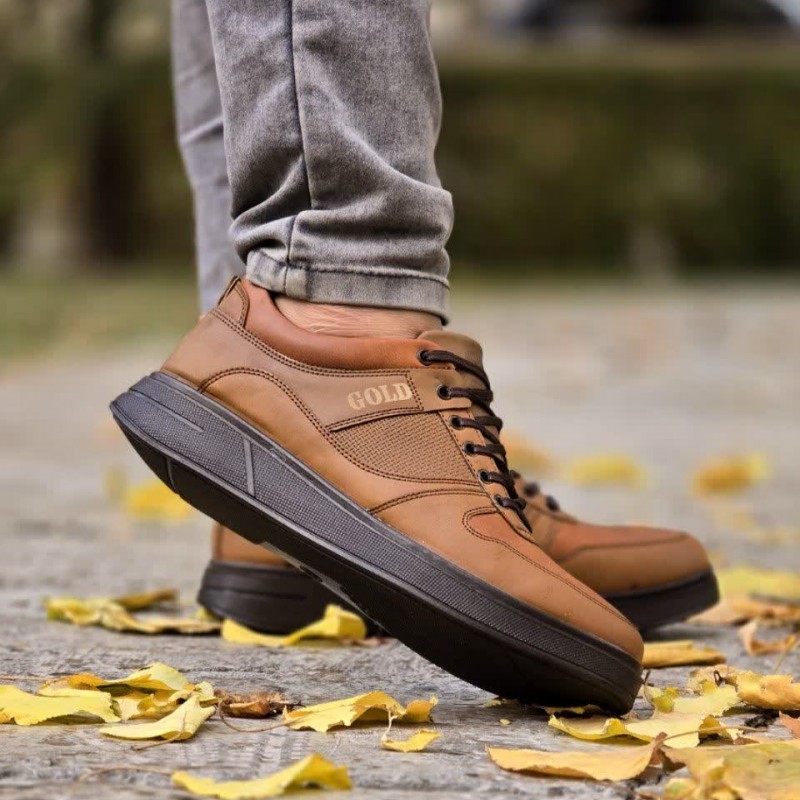 حراج  فروش ویژه کفش  مجلسی ونس مردانه مدل گلد مناسب اداری و روزمره  فوق العاده راحت با ارسال رایگان  کد3413 رنگ عسلی