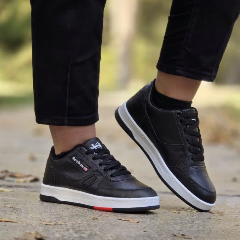 فروش ویژه کفش اسپرت زنانه و دخترانه  مدل ریبوک  فوق‌العاده زیبا رنگ مشکی زیره سفید با ارسال رایگان