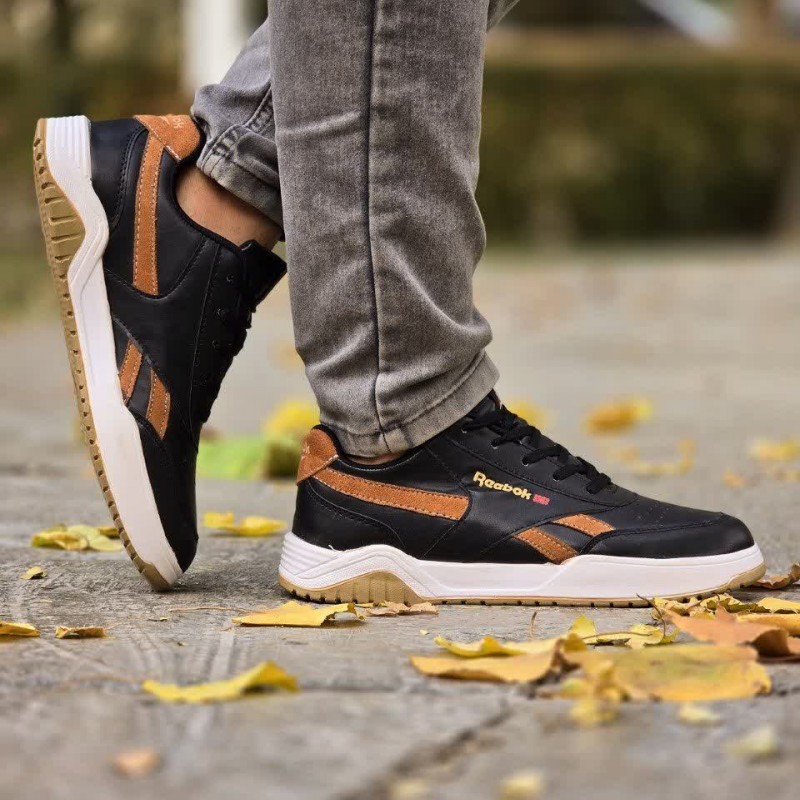 فروش باورنکردنی  کفش اسپرت  مردانه و پسرانه  مدل ریبوک زیبا و جدید رنگ مشکی قهوه ای با ارسال رایگان