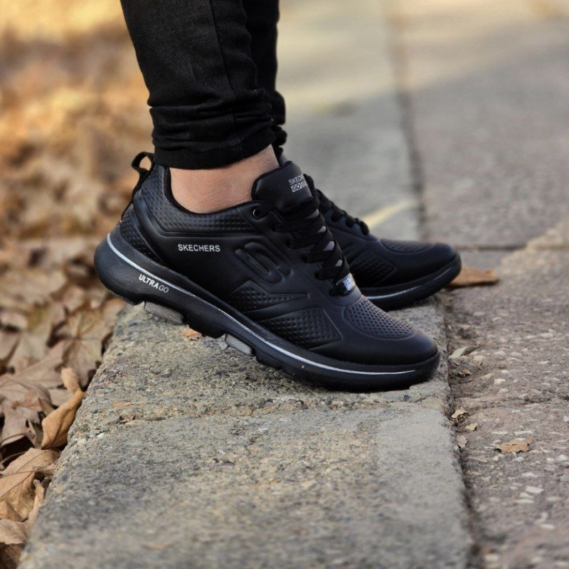 حراج واقعی   کفش اسپرت مردانه پسرانه مدل اسکیچرز رنگ مشکی  تمام  کیفیت فوق العاده عالی با ارسال رایگان