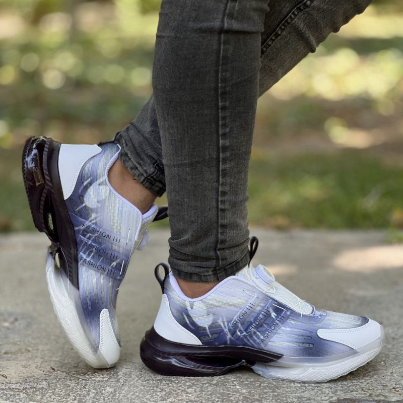 فروش ویژه کفش اسپرت مردانه پسرانه مدل  پمپی   رنگ سفید آبی مشکی بی نهایت جذاب و خاص با ارسال رایگان