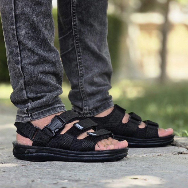 فروش بادوام کفش تابستانه مردانه منحصربفرد رنگ مشکی باارسال رایگان