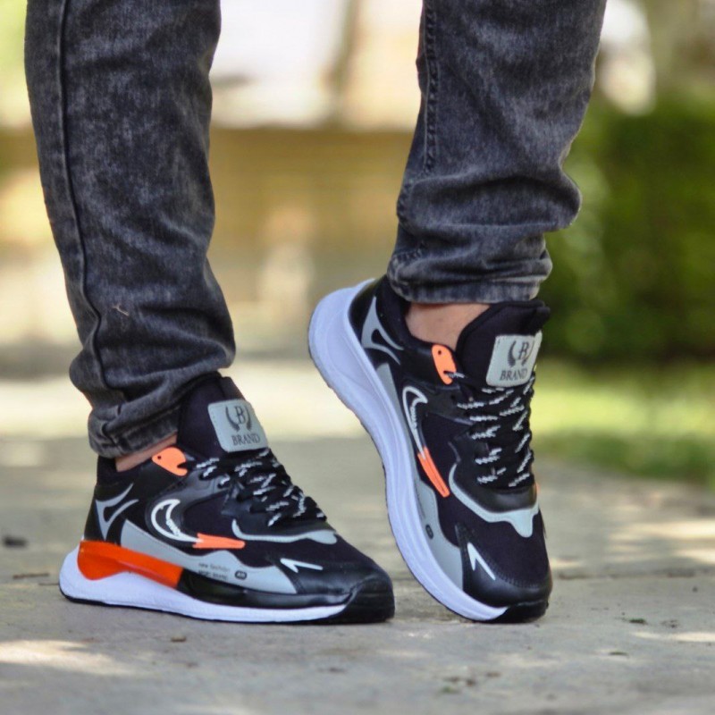 حراج  فوق العاده  کفش اسپرت مردانه پسرانه مدل نایک راحت و زیبا  رنگ مشکی طوسی  باارسال رایگان