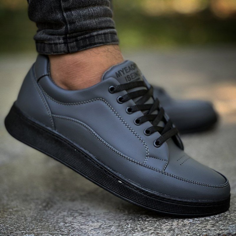 حراج فوق العاده کفش اسپرت مردانه پسرانه  مدل ونس با کیفیت  و راحت رنگ طوسی ارسال رایگان