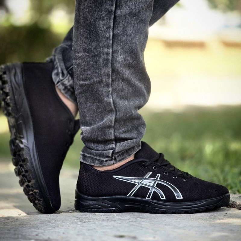 حراج استثنایی کفش اسپرت مردانه پسرانه مدل آسیکس  با کیفیت وزیبا رنگ مشکی