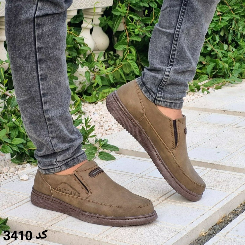 کفش اسپرت ونس  مردانه پسرانه مدل جدید رویه هورس دور دوخت رنگ سدری کد 3410