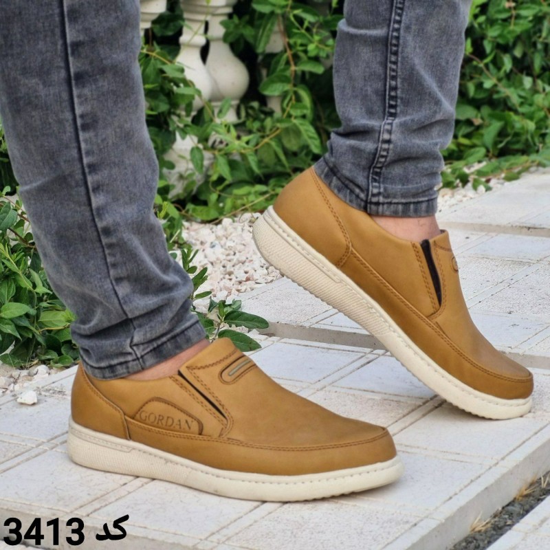 کفش اسپرت ونس  مردانه پسرانه مدل جدید رویه هورس دور دوخت رنگ خرلی کد 3413