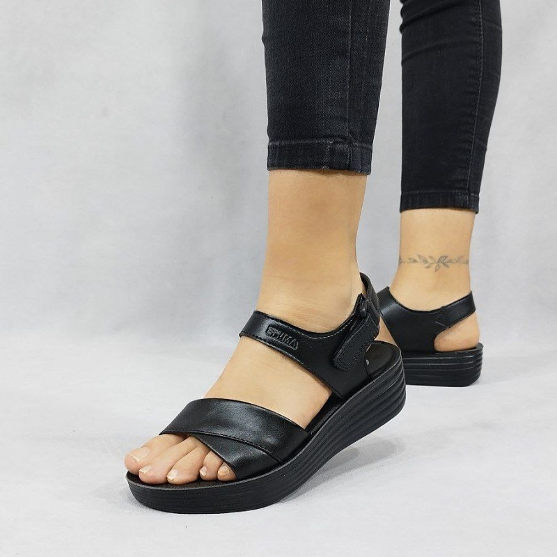 کفش صندل تابستانه زنانه دخترانه مدل طبی جدید رنگ مشکی