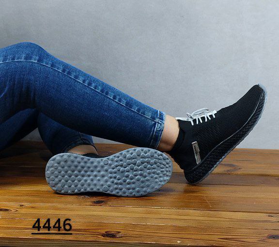 کفش اسپرت دخترانه و زنانه مدل جورابی رنگ مشکی صورتی4195