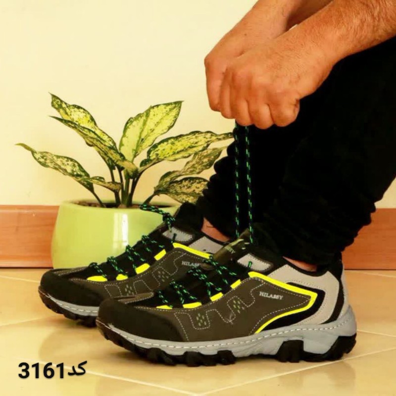 کفش اسپرت مردانه پسرانه مدل هیلاسی رنگ طوسی سبز 3161