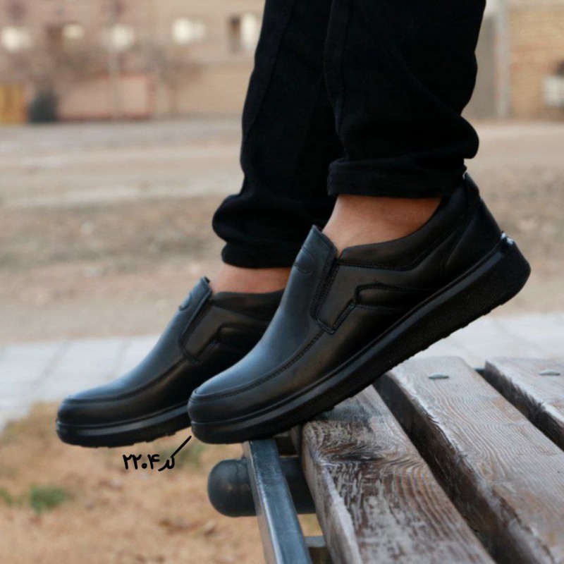 کفش مردانه و پسرانه مجلسی و اداری مدل طبی رنگ مشکی کد 2204