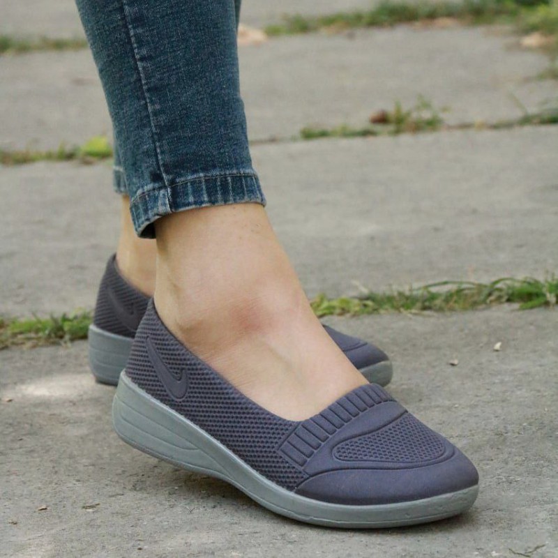 کفش طبی و  پیاده روی زنانه رنگ طوسی