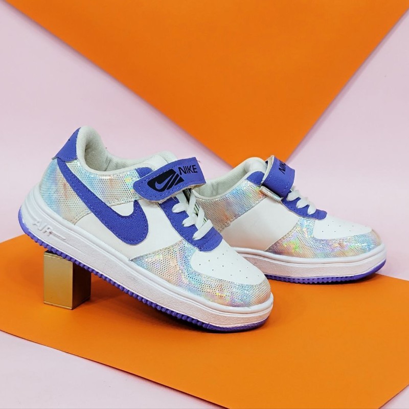 کفش کتونی  اسپرت بچگانه مدل نایک سفیدبنفش