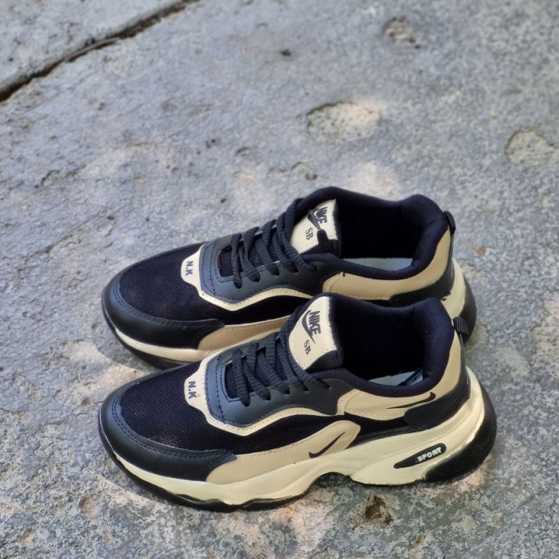 کفش اسپرت  دخترانه خااااص مدل جدید نایک مشکی کرم