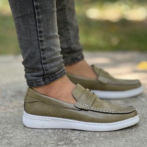 حراج کفش  کالج مردانه فوق العاده نرم و راحت  رنگ زیتونی