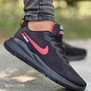 فروش جذاب کفش اسپرت مردانه پسرانه مدل نایک قابل شستشو  رنگ مشکی قرمز