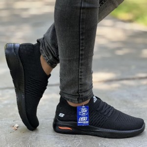 حراج فوق العاده  کفش اسکیچرز مردانه طبی زیبا و بادوام رنگ ابی تیره