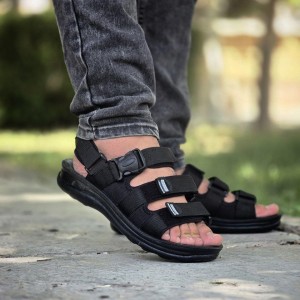 کفش صندل تابستانه مردانه مدل جدید  رنگ مشکی تمام کد 2301