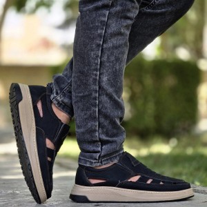 فروش بادوام کفش تابستانه مردانه منحصربفرد رنگ مشکی باارسال رایگان