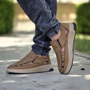 فرووووش ویژه کفش تابستانه مردانه شیک و راحت   رنگ قهوه ای باارسال رایگان