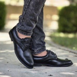 تخفیف استثنایی کفش مجلسی اداری مردانه پسرانه شیک و راحت  رنگ مشکی  باارسال رایگان