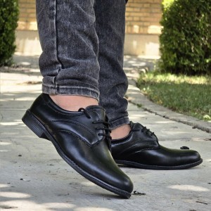 حراج کفش مجلسی اداری مردانه پسرانه پرفروش و جدید رنگ مشکی  باارسال رایگان