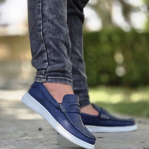 فروش ویژه کفش  کالج مردانه پسرانه شیک و خاص رنگ آبی باارسال رایگان