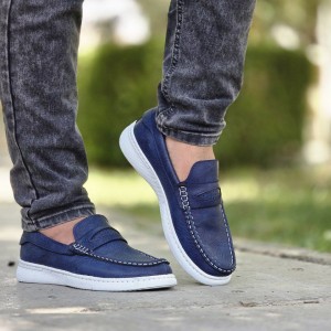 فروش ویژه کفش  کالج مردانه پسرانه شیک و خاص رنگ آبی باارسال رایگان